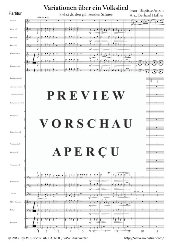Product gallery: Page 6 of 11 Variationen über ein Volkslied, , (large wind orchestra)