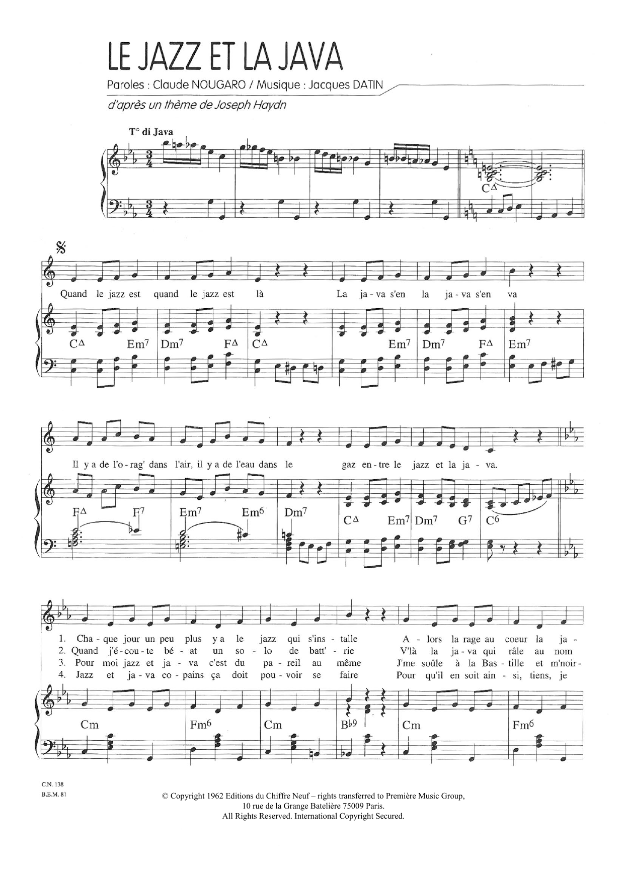 Produktbild zu: Le Jazz Et La Java