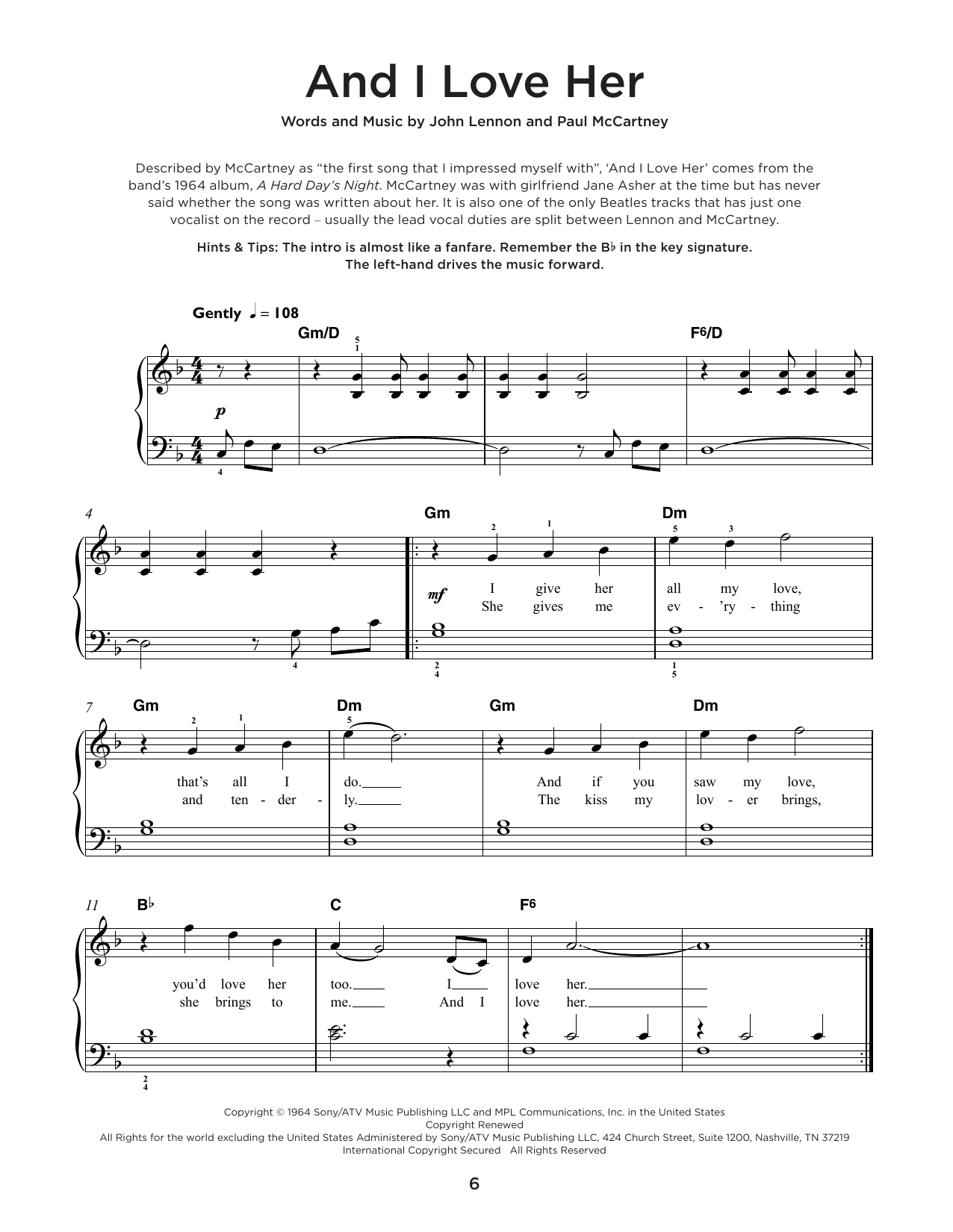 Produktbild zu: And I Love Her