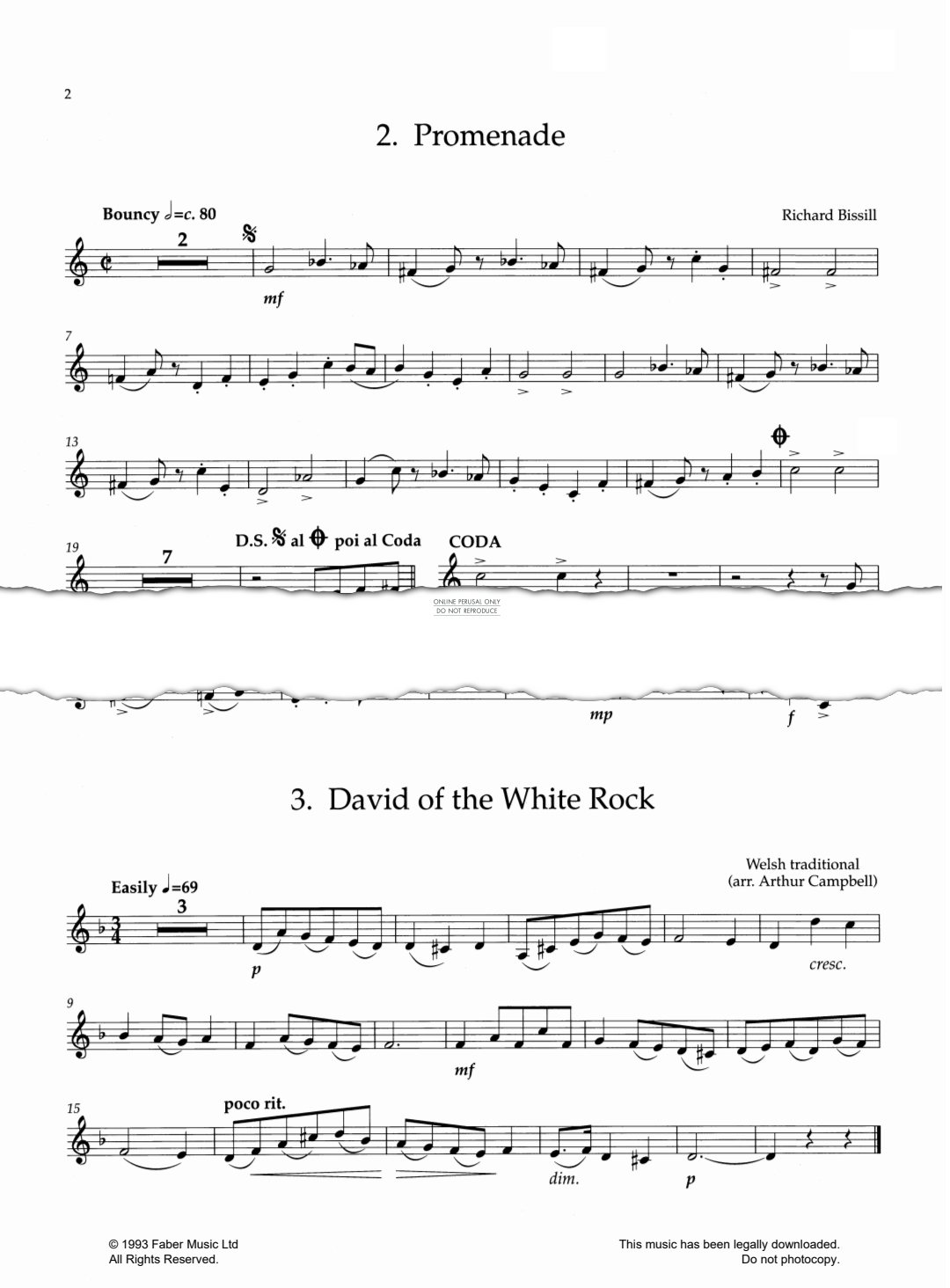 Produktgalerie: Seite 1 von 1 David Of The White Rock, Welsh Traditional, Horn, Klavier