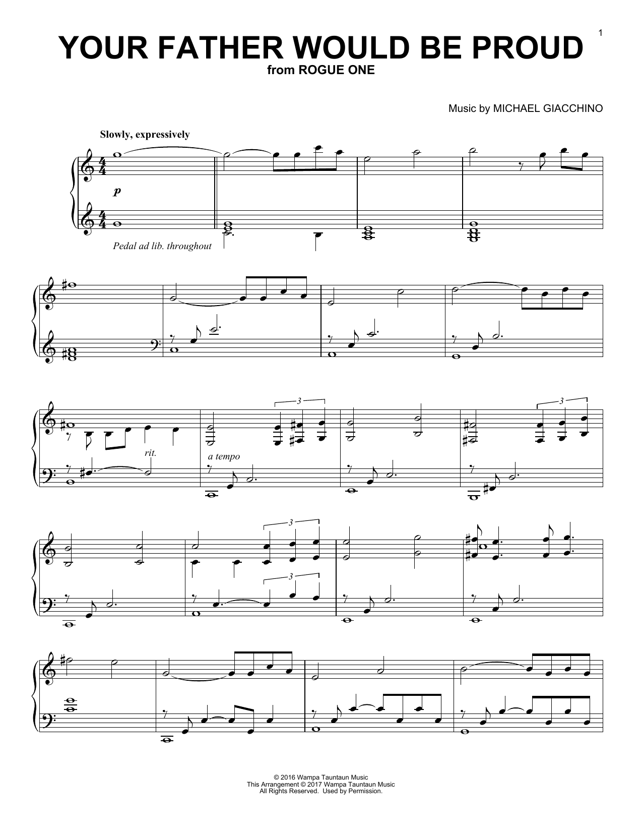 Product gallery: Page 1 of 1 Your Father Would Be Proud, Michael Giacchino