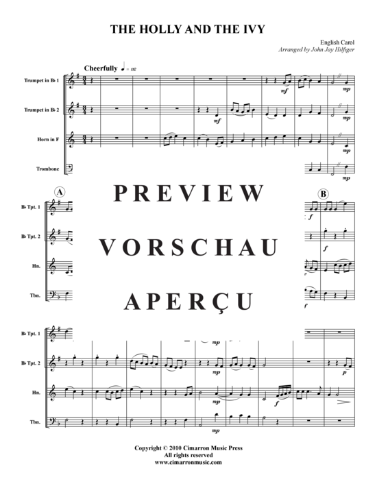Produktgalerie: Seite 4 von 11 The Holly and the Ivy , , (Blechbläserquartett)