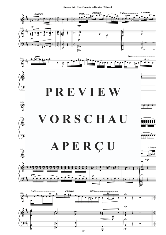 Produktgalerie: Seite 11 von 11 Oboen Konzert in D-Dur, , Oboe und Cembalo/Klavier