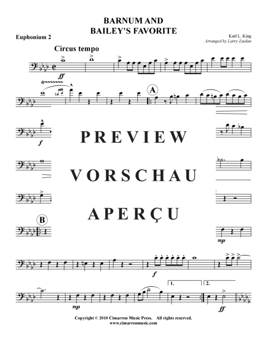 Product gallery: Page 9 of 16 Barnum and Bailey's Favorite , , (Tuba Quartet: 2x Baritone, 2xTuba)