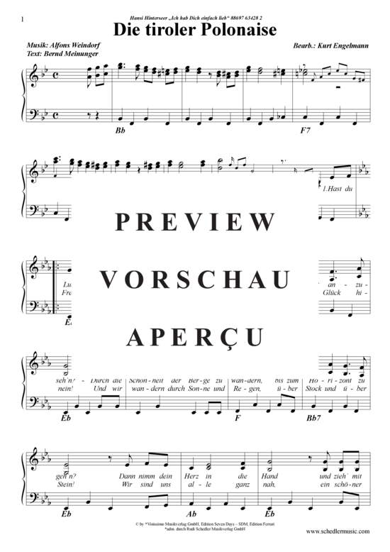 Produktgalerie: Seite 2 von 5 Die Tiroler Polonaise , Hinterseer, Hansi, Klavier und Gesang