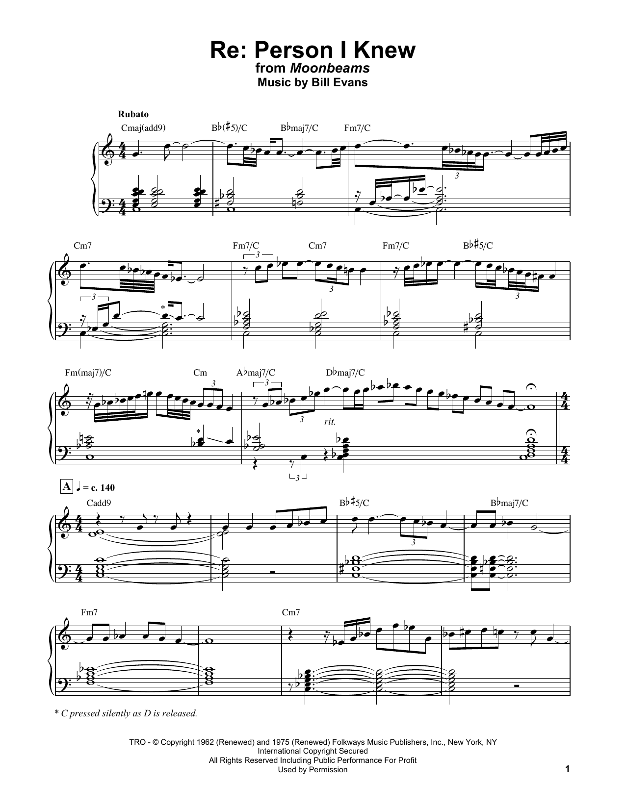 Product gallery: Page 1 of 1 Re: Person I Knew, Bill Evans