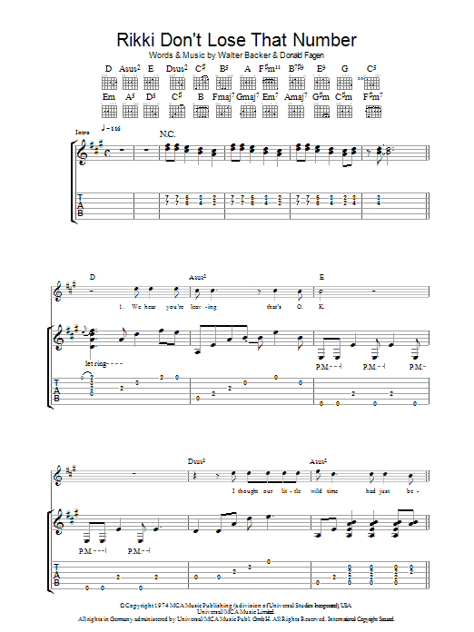 Produktgalerie: Seite 1 von 1 Rikki Don't Lose That Number, Steely Dan, Gitarre