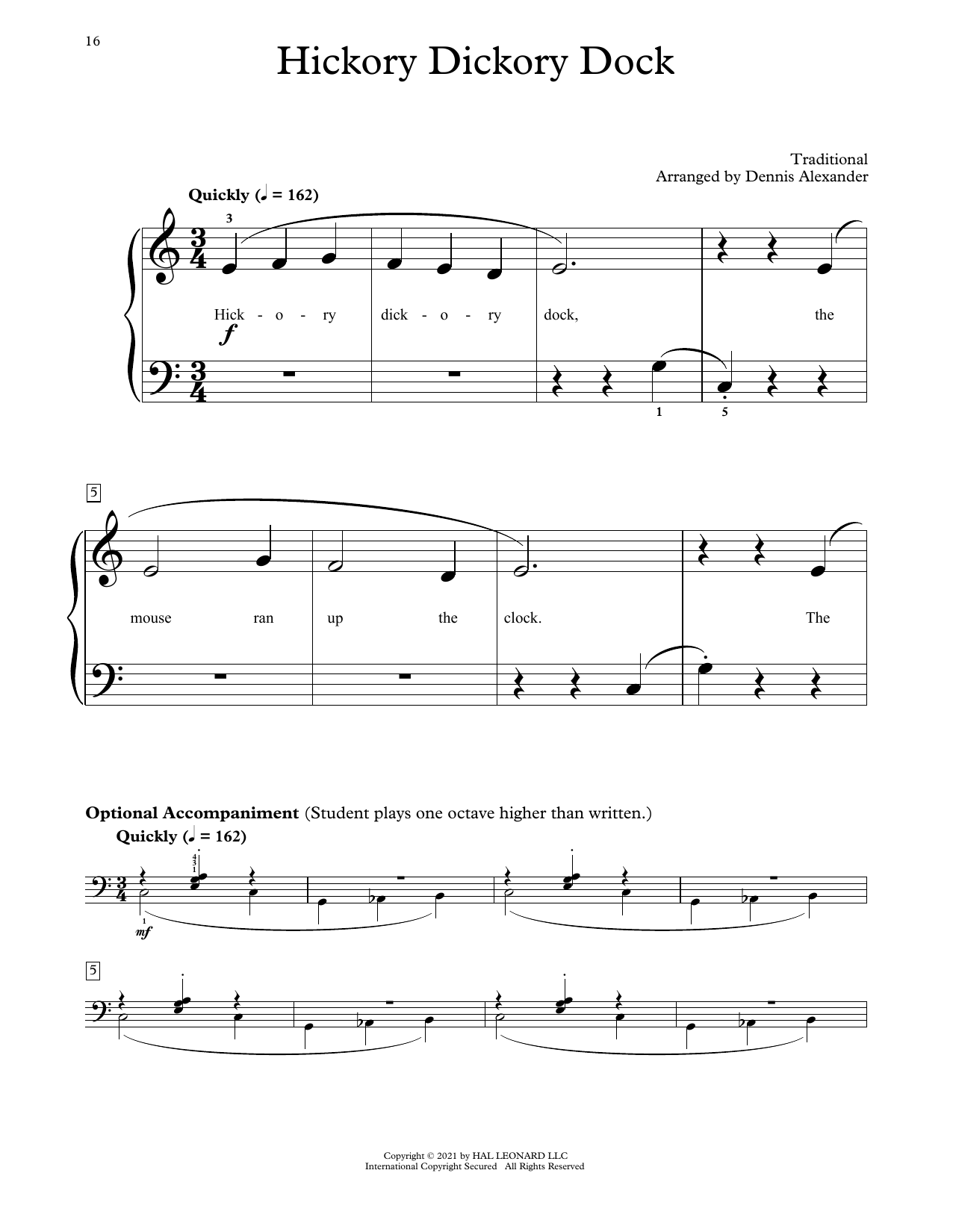 Produktbild zu: Hickory Dickory Dock (arr. Dennis Alexander)