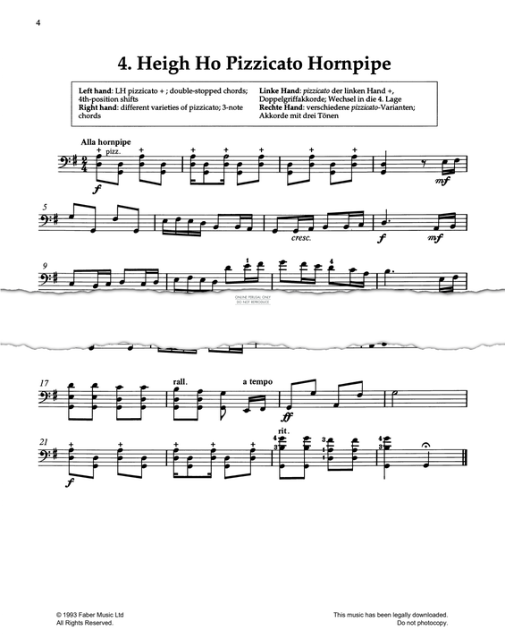 Produktgalerie: Seite 1 von 1 Heigh Ho Pizzicato Hornpipe, Pat Legg, Violoncello