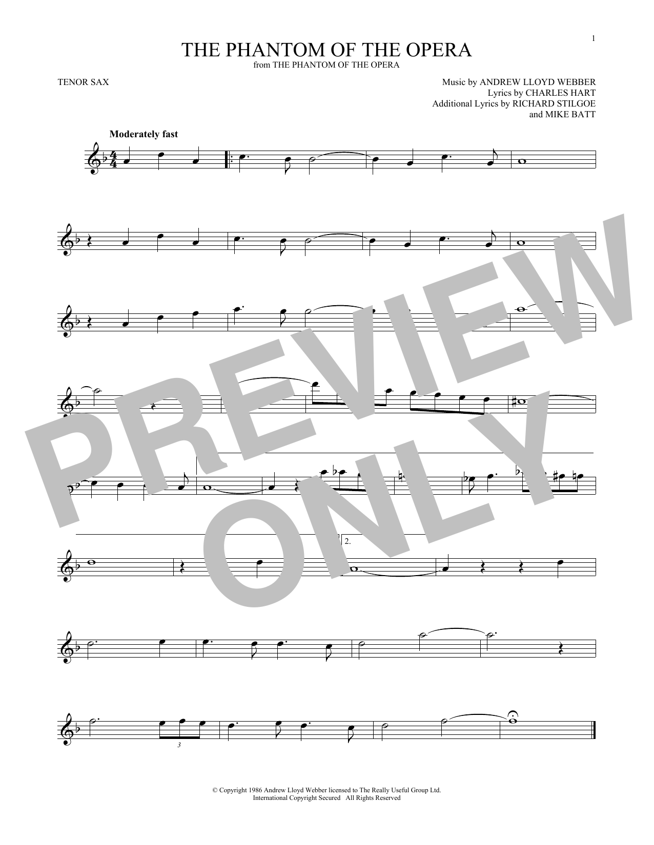 Product gallery: Page 1 of 1 The Phantom Of The Opera, Andrew Lloyd Webber