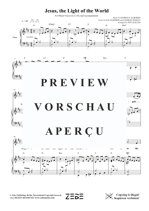 gallery: Jesus, the Light of the World, , Gemischter Chor und Klavier