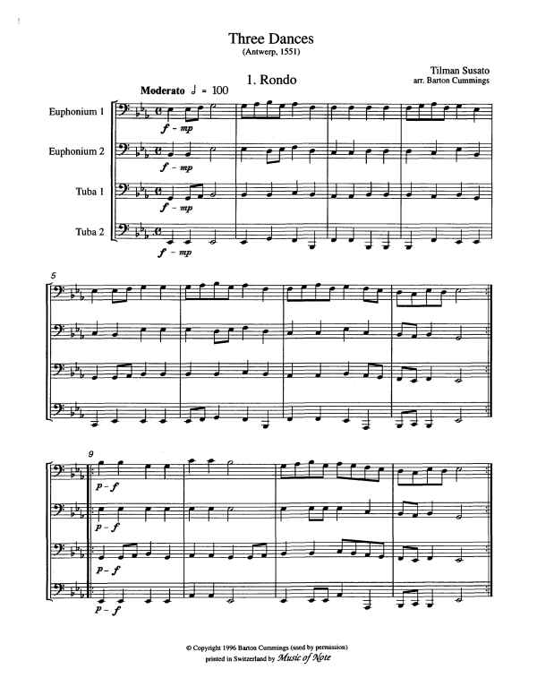 Produktgalerie: Seite 1 von 10 Drei Tänze, , Tuba Quartett EETT