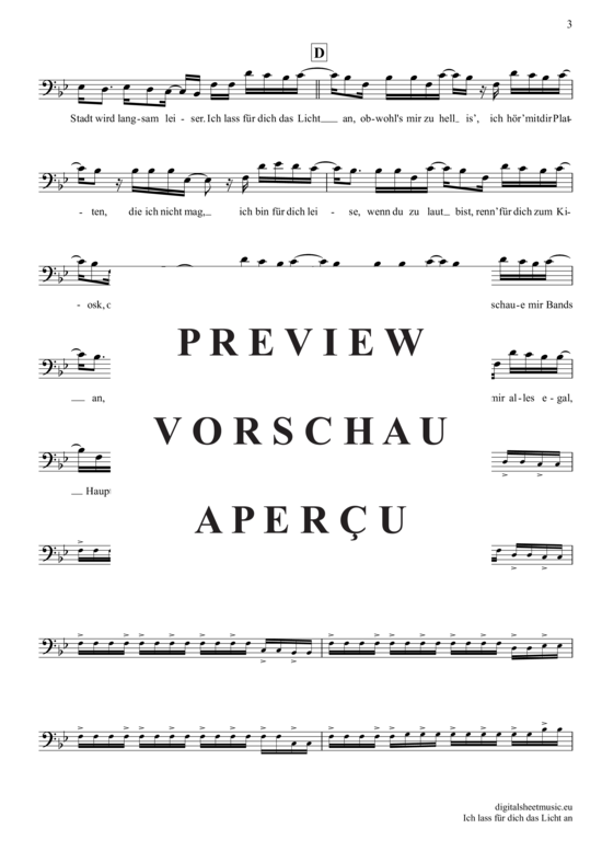 Product gallery: Page 4 of 5 Ich Lass Für Dich Das Licht An , Revolverheld, (Posaune / Bariton)