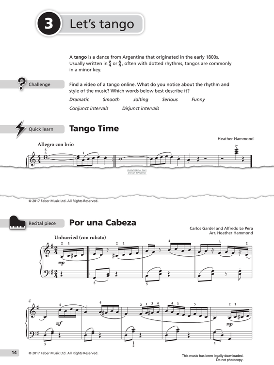 Produktgalerie: Seite 1 von 1 Por Una Cabeza, Carlos Gardel, Klavier