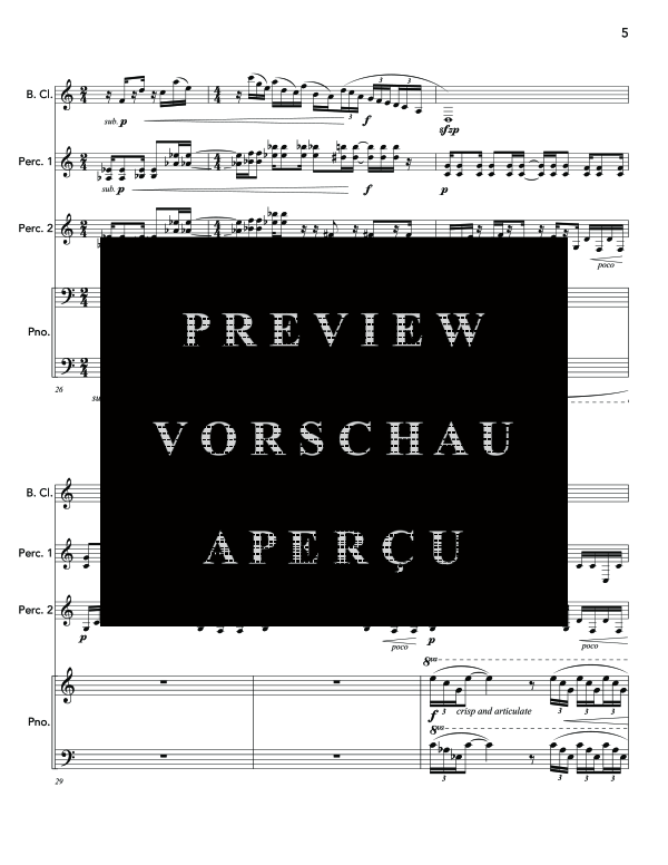 Produktgalerie: Seite 9 von 11 Angles of Repose, , (Trio Bass Klarinette, Percussion und Klavier)