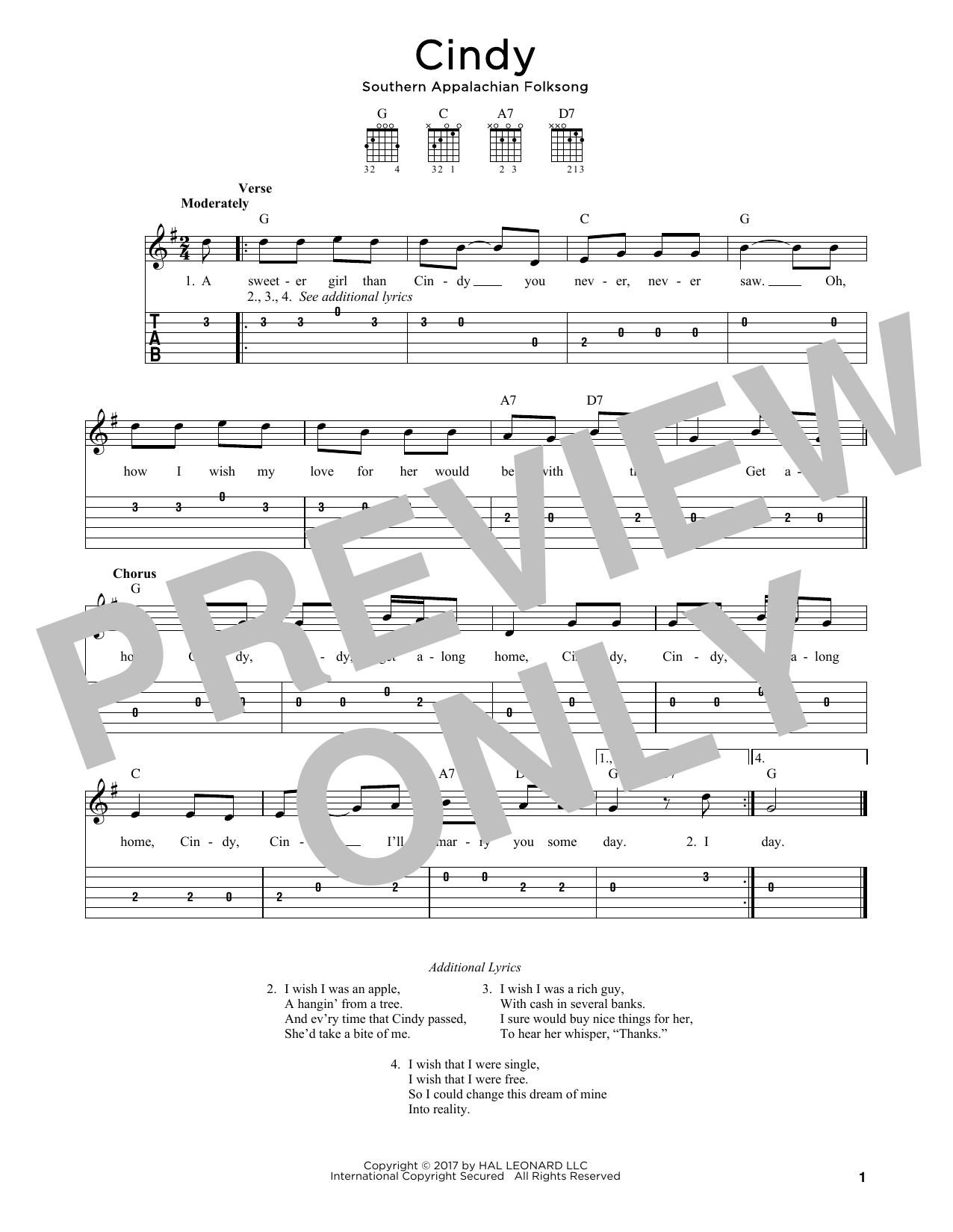 Product gallery: Page 1 of 1 Cindy, Southern Appalachian Folksong
