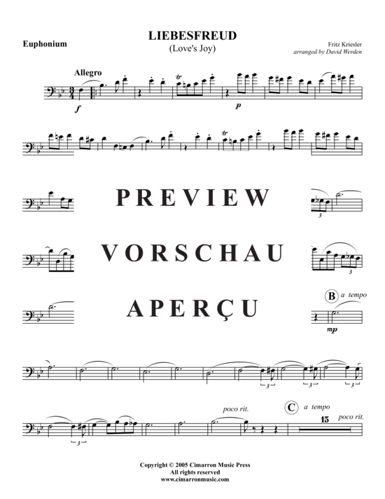 gallery: Liebesfreud , , (Tenorhorn/Bariton + Klavier)
