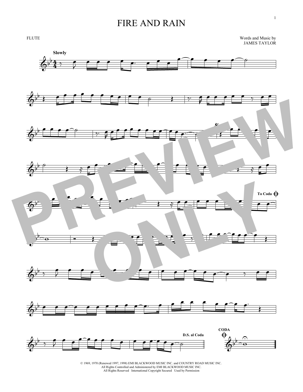 Product gallery: Page 1 of 1 Fire And Rain, James Taylor