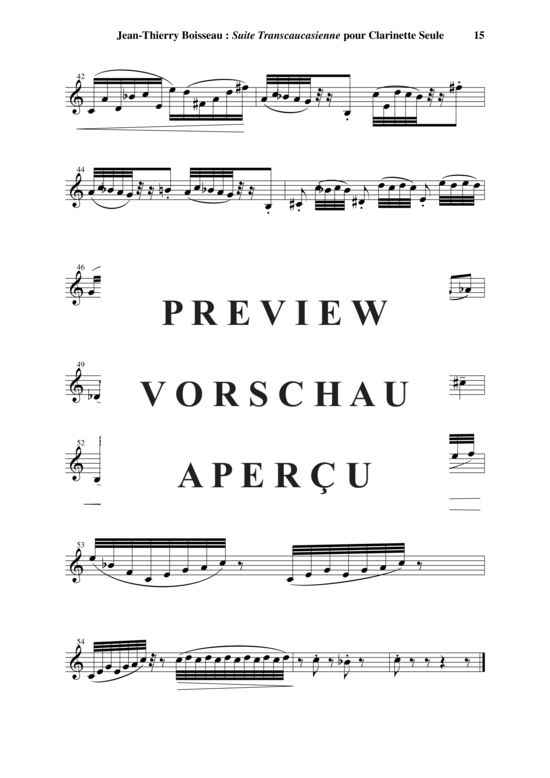 Product gallery: Page 16 of 18 Suite Transcaucasienne (6 études) , , clarinet solo