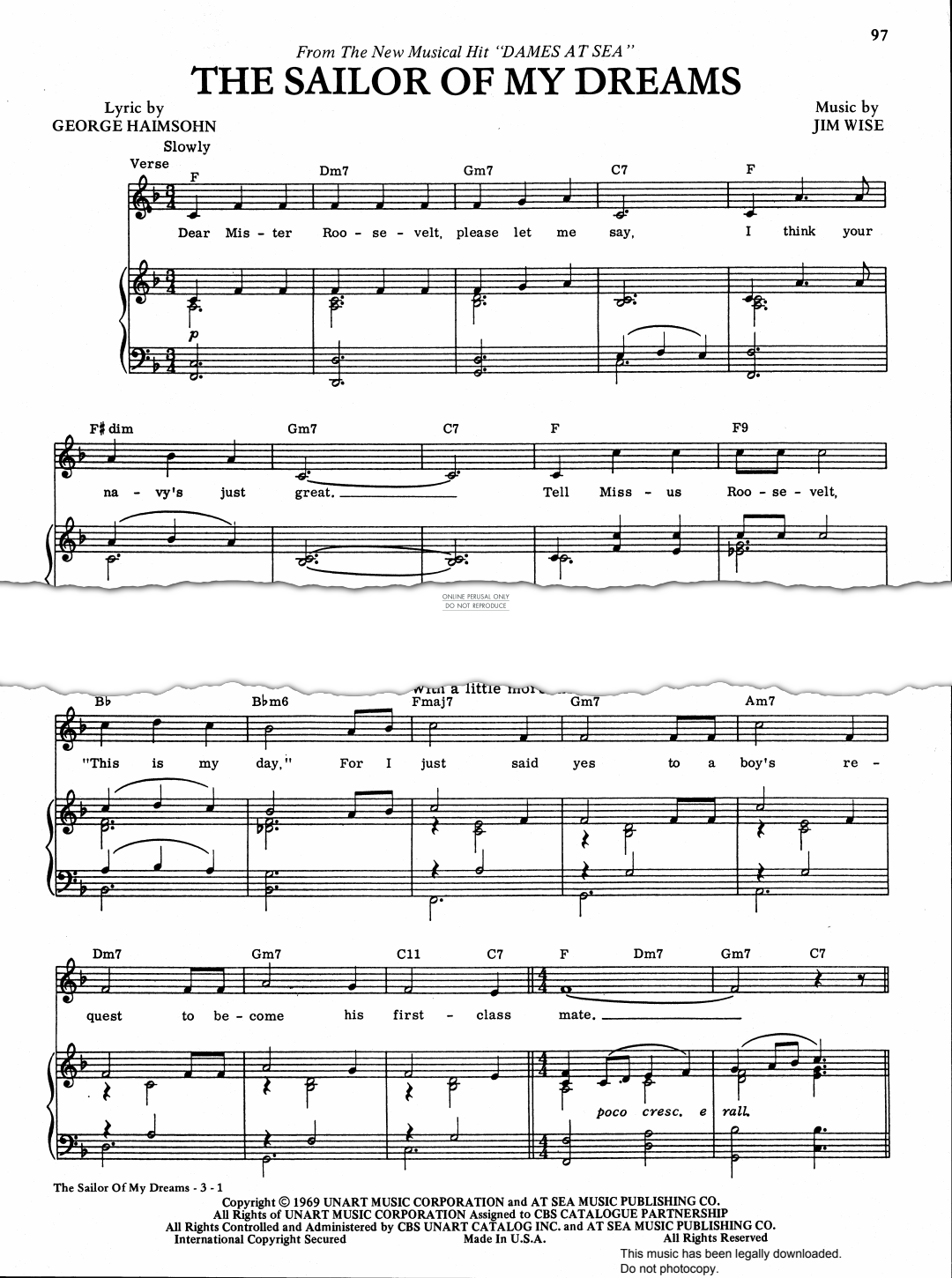 Produktbild zu: The Sailor Of My Dreams (from 'Dames At Sea')