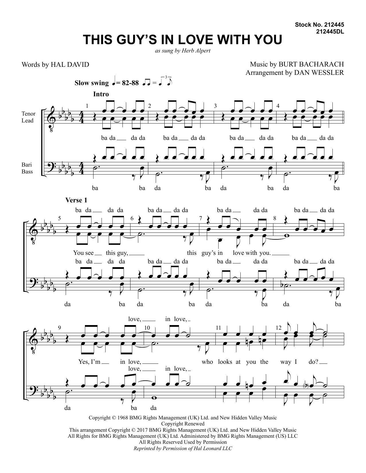 Produktbild zu: This Guy's in Love with You (arr. Dan Wessler)