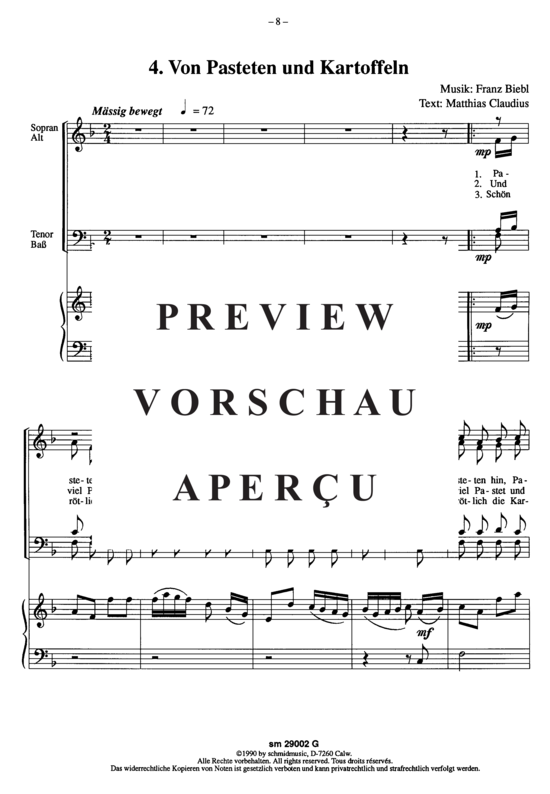 Product gallery: Page 10 of 14 Barocke Lebensfreude , , (baritone solo, mixed choir + piano/harpsichord)