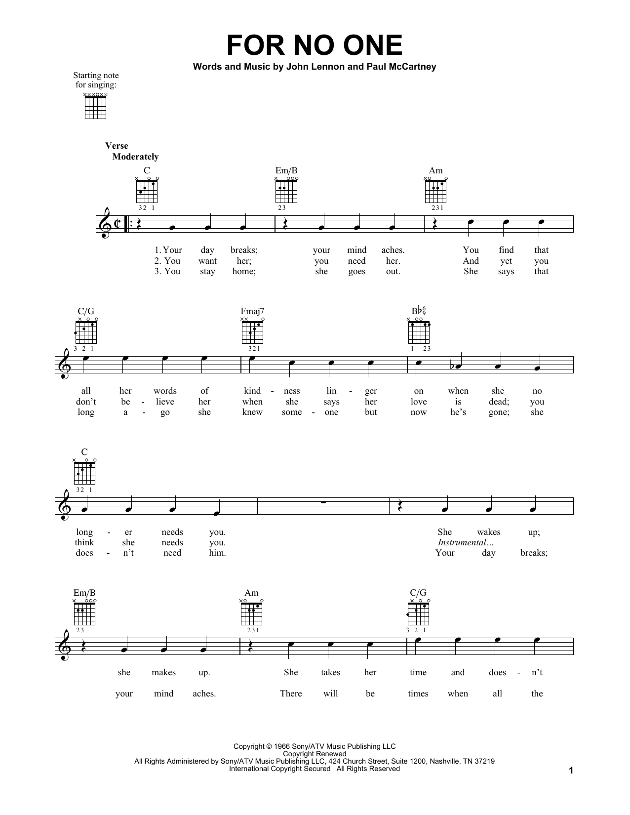 Produktbild zu: For No One