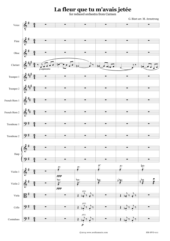 Product picture to: Flower Song (from Carmen)Georges Bizet