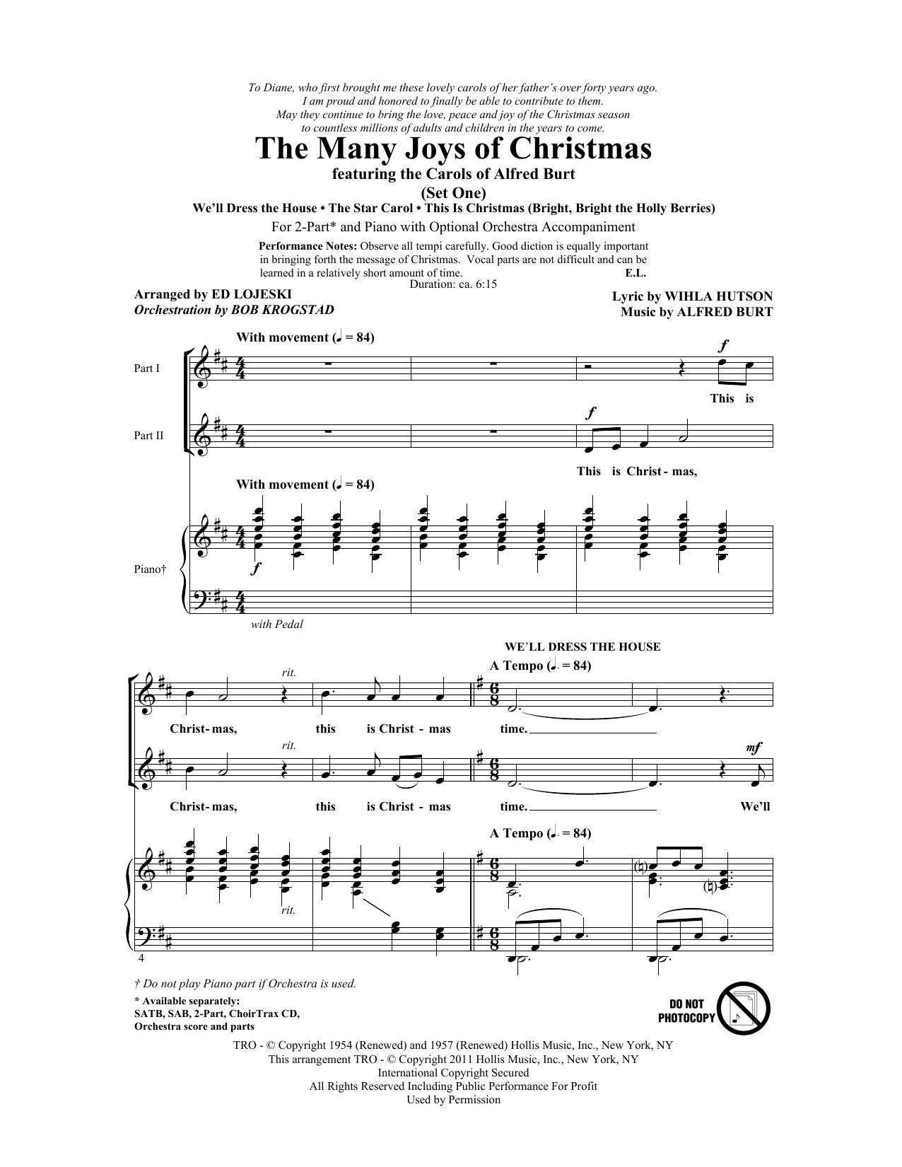 Product gallery: Page 1 of 1 The Many Joys Of Christmas (featuring The Carols of Alfred Burt) Set 1, Ed Lojeski