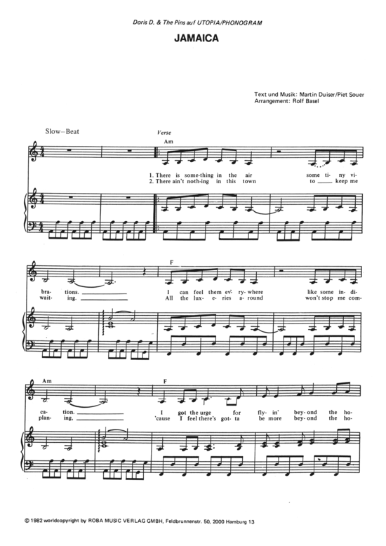 Produktbild zu: Jamaica Doris D. & The Pins