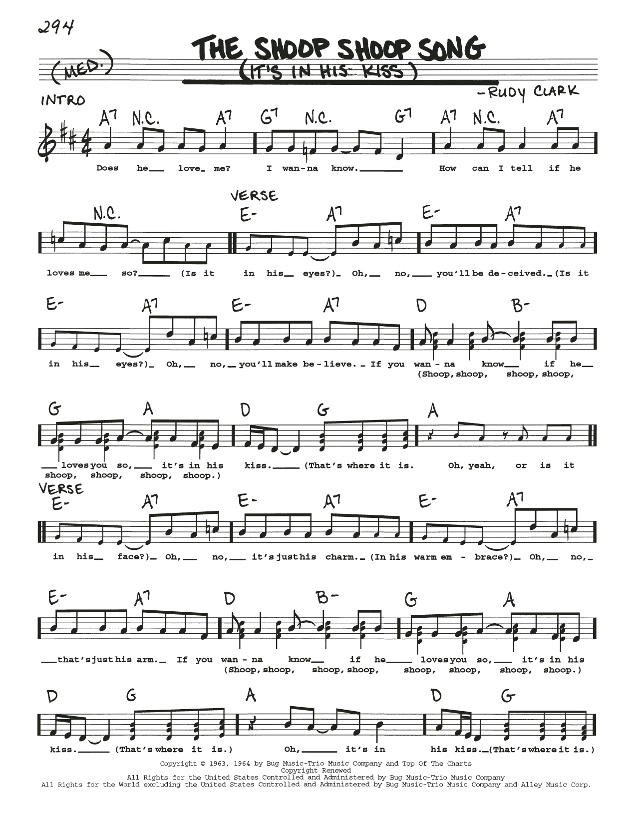 Produktbild zu: The Shoop Shoop Song (It's In His Kiss)