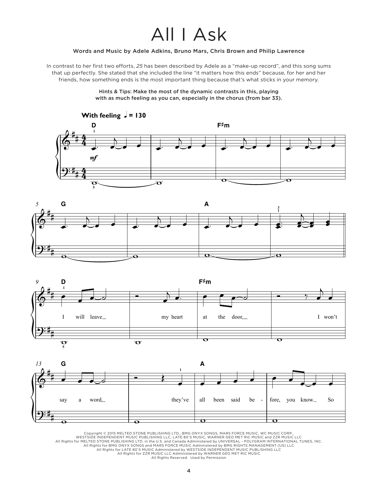 Product picture to:  All I Ask - Adele