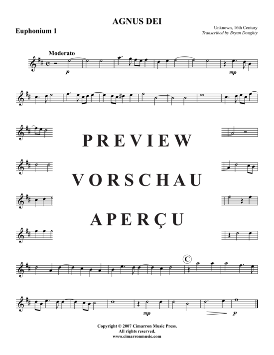 Product gallery: Page 6 of 13 Agnus Dei , , (Tuba-Ensemble: Baritone/Pos+Tuba)