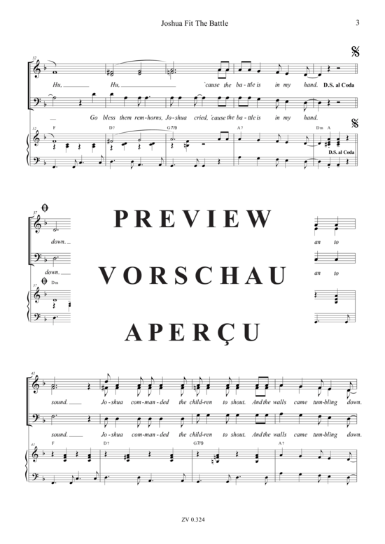 gallery: Joshua Fit The Battle Ob Jerico , , (Gemischter Chor SAB + Klavier)