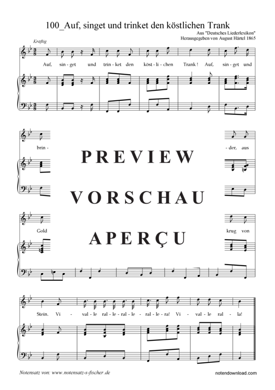Product gallery: Page 2 of 3 Auf, singet und trinket den köstlichen Trank , , Piano and Voice
