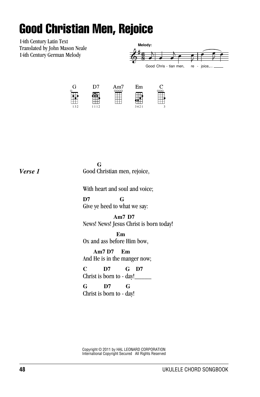 Product gallery: Page 1 of 1 Good Christian Men, Rejoice, John Mason Neale