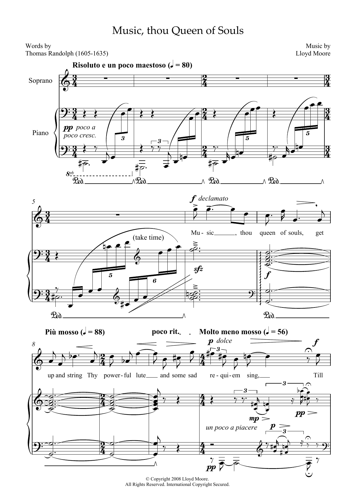 Product picture to: Music, thou Queen of Souls (for soprano and piano)
