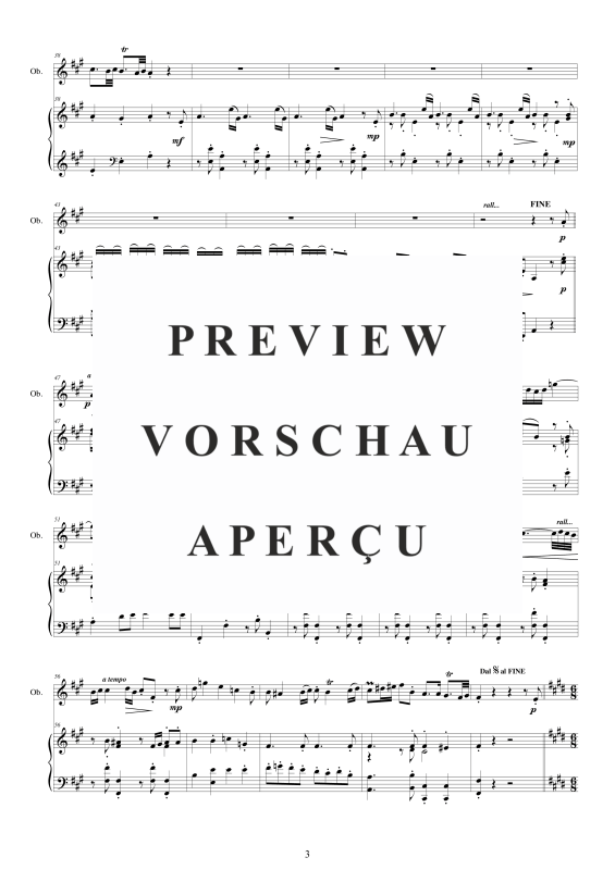 Produktgalerie: Seite 4 von 11 Konzert A-Dur, , Oboe und Klavier