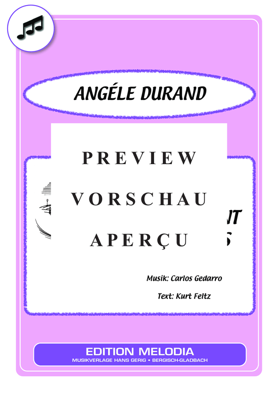Produktgalerie: Seite 2 von 3 Der Student von Paris , Durand, Angele, Klavier und Gesang