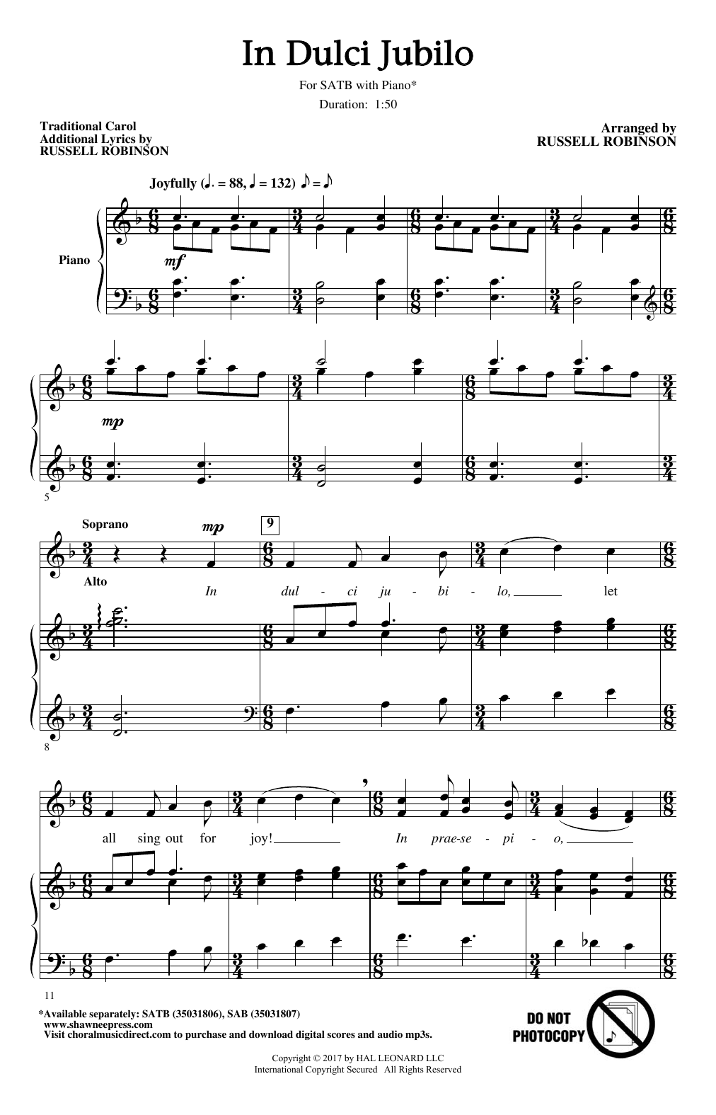 Produktgalerie: Seite 1 von 1 In Dulci Jubilo, Russell Robinson, Chor