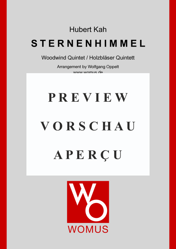 gallery: Sternenhimmel, Kah, Hubert, (Holzbläser Quintett)