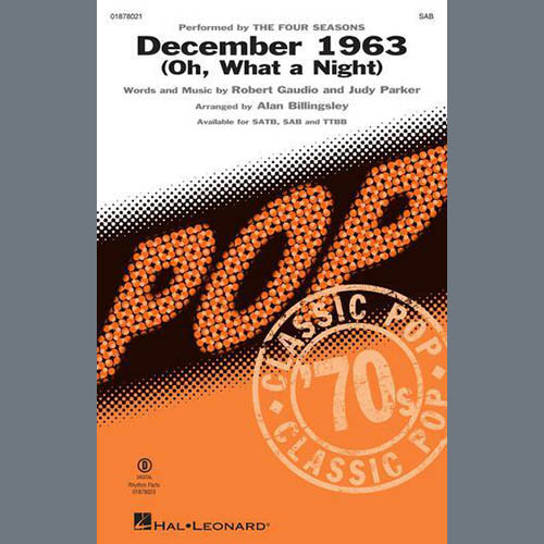 Produktbild zu: December 1963 (Oh, What A Night) (arr. Alan Billingsley)