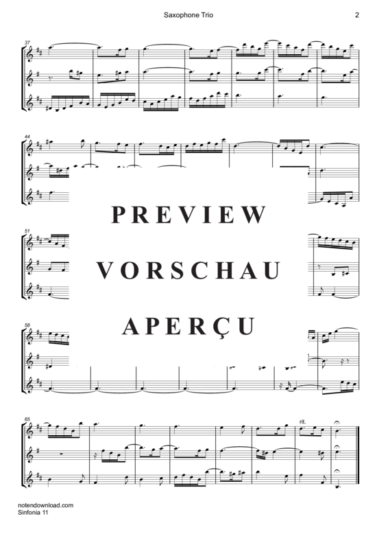 Product gallery: Page 3 of 6 Sinfonia 11 , , (Saxophon Trio ATB)