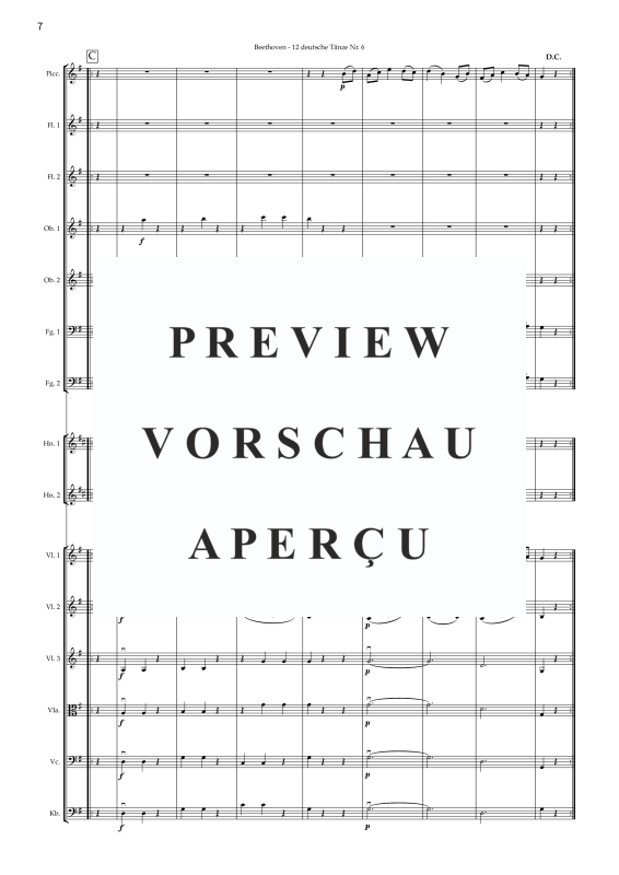 Produktgalerie: Seite 9 von 11 Deutscher Tanz Nr. 6, , Jugendkammerorchester