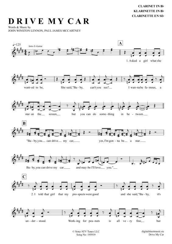 Product picture to: Drive My CarThe Beatles