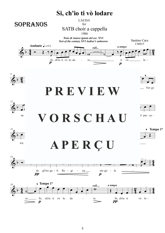 Produktgalerie: Seite 6 von 11 Si, ch'io ti vò lodare - Lobgesang, , Gemischter Chor a capella