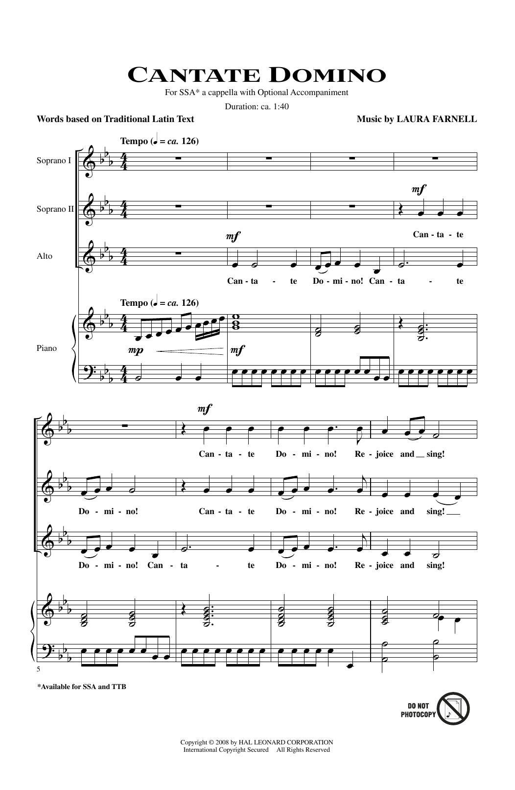 Produktgalerie: Seite 1 von 1 Cantate Domino, Laura Farnell, Chor