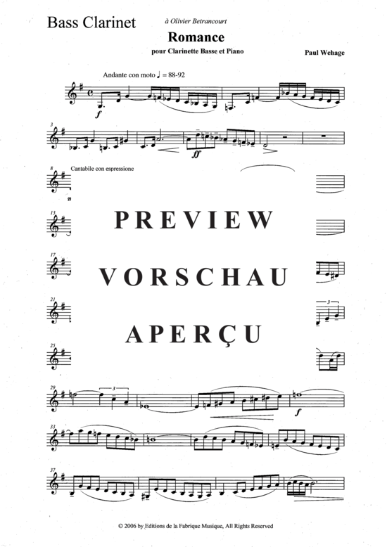 Product gallery: Page 13 of 14 Romance , , (bass clarinet + piano)