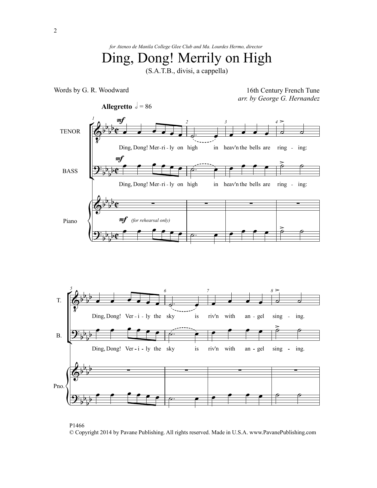 Produktbild zu: Ding, Dong! Merrily On High