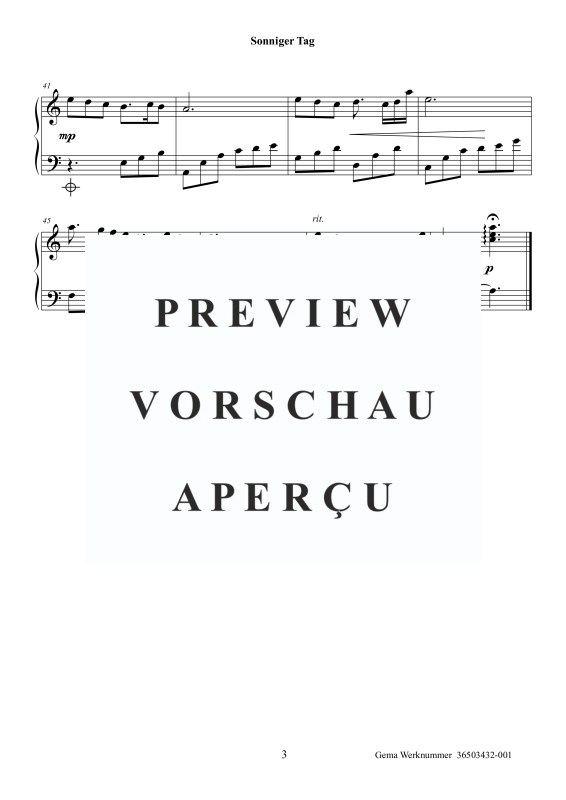 gallery: Sonniger Tag, , (solo for hook or pedal harp / piano)